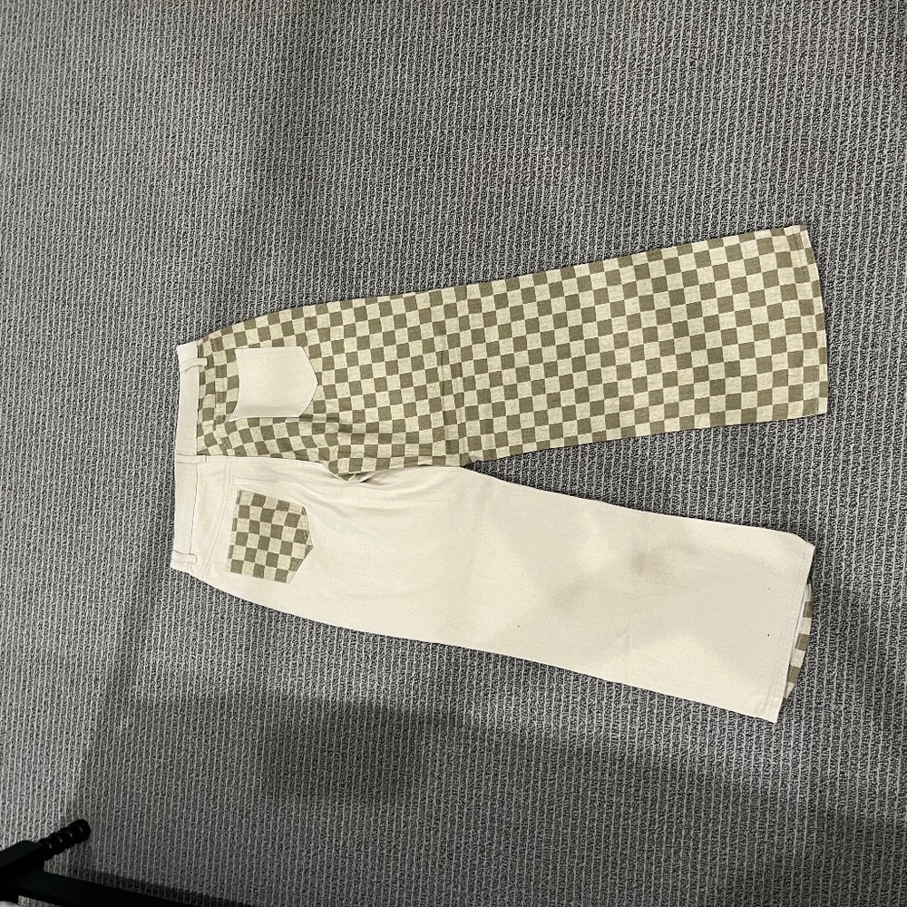 Baevely checkered wide leg jeans